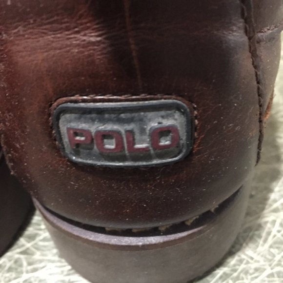 VINTAGE POLO SPORTS LEATHER BOAT BOOTS SIZE 9D - Picture 8 of 13